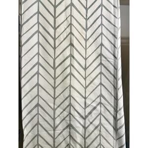 serena & lily feather shower curtain. 100% cotton blue green white